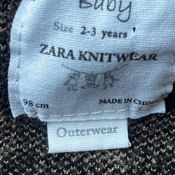 Zara Baby Knitwear Plaid Checkered Poncho - Picture 9 of 10